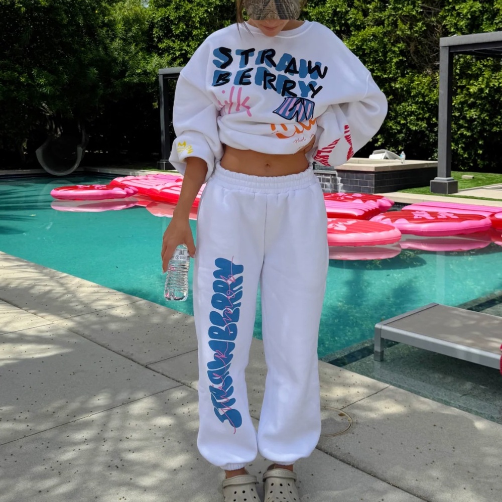 Strawberry Milk Mob - Milkchella Sweat Pants and Crewneck